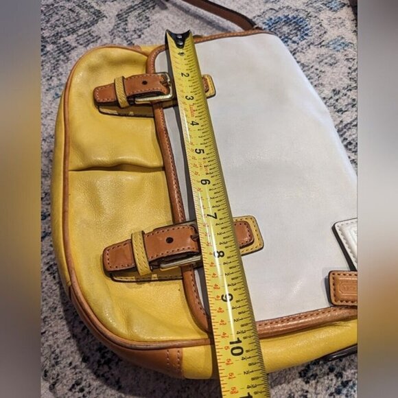 Coach Yellow and White Shoulder Bag - Picture 4 of 10